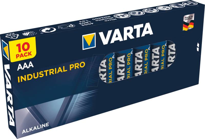 VAR IND10 MICRO - Industrial PRO, Alkaline Batterie, AAA (Micro), 10er-Pack von Varta