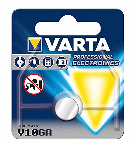 VARTA 12500110 - Alkaline Knopfzellen-Batterie V10, in silber mit 1,5 Volt, Kapazität 50 mAh, für verschiedenste Geräte- und Verbraucheranforderungen VARTA 12500110 - Alkaline Knopfzellen-Batterie V10, in silber mit 1,5 Volt, Kapazität 50 mAh, für verschiedenste Geräte- und Verbraucheranforderungen von Varta