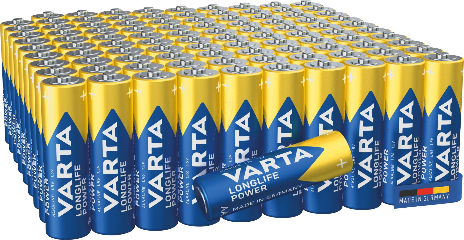 VARTA AL 100XAA - Alkaline Batterie, AA (Mignon), 100er-Pack, Longlife Power von Varta