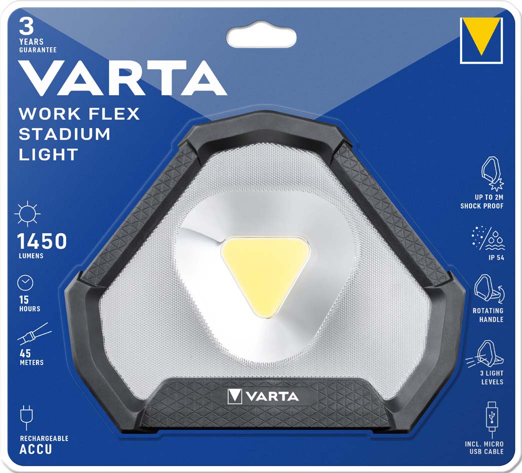 VARTA Akku-Arbeitsleuchte , Work Flex Stadium Light, VARTA Akku-Arbeitsleuchte , Work Flex Stadium Light, von Varta