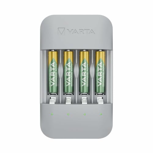 VARTA Akku Ladegerät, inkl. 4X AAA 800mAh, Batterieladegerät für wiederaufladbare AA/AAA Batterien, Eco Charger Pro, Einzelschachtladung, Gehäuse aus 75% recyceltem Material VARTA Akku Ladegerät, inkl. 4X AAA 800mAh, Batterieladegerät für wiederaufladbare AA/AAA Batterien, Eco Charger Pro, Einzelschachtladung, Gehäuse aus 75% recyceltem Material von VARTA