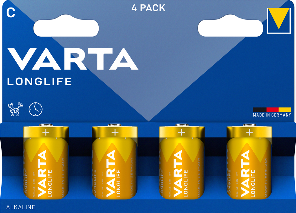 VARTA Alkaline Batterie Longlife, Baby (C/LR14), 4er von Varta