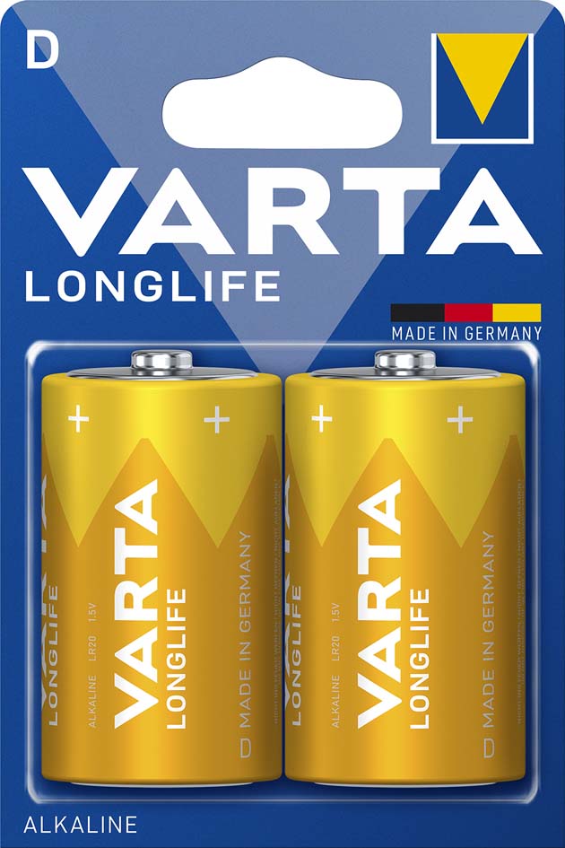 VARTA Alkaline Batterie Longlife, Mono (D/LR20) von Varta
