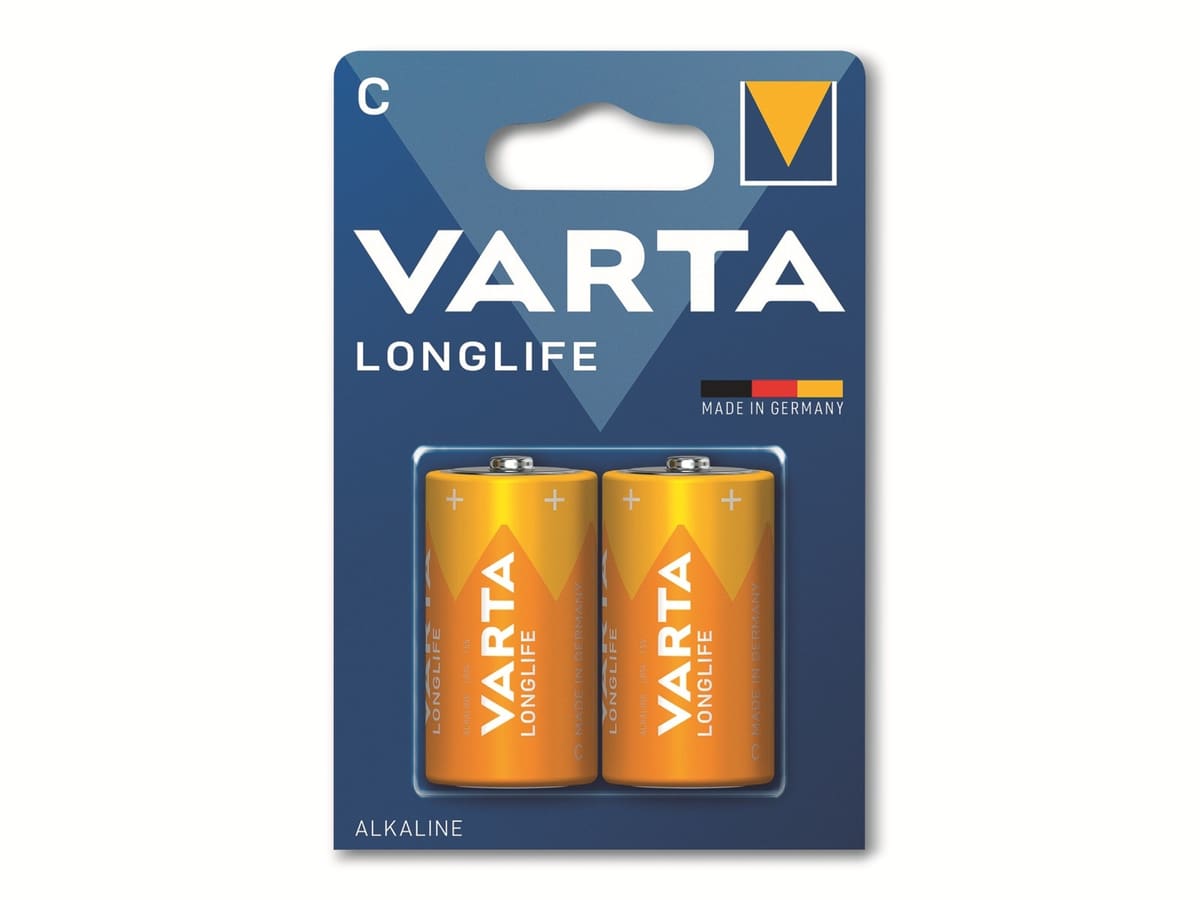 VARTA Batterie Alkaline, Baby, C, LR14, 1.5V, Longlife, 2 Stück VARTA Batterie Alkaline, Baby, C, LR14, 1.5V, Longlife, 2 Stück von Varta