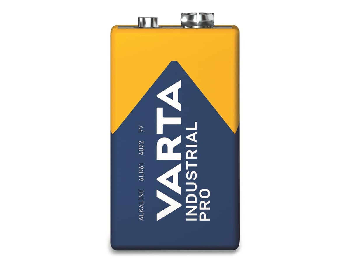 VARTA Batterie Alkaline, E-Block, 6LR61, 9V, Industrial Pro, 1 Stück VARTA Batterie Alkaline, E-Block, 6LR61, 9V, Industrial Pro, 1 Stück von Varta