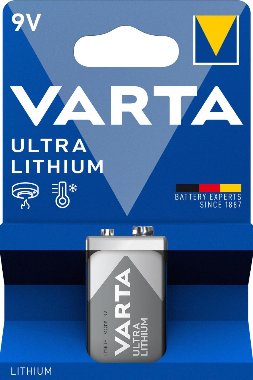 VARTA Batterie ULTRA LITHIUM E-Block - 9,0 V von Varta