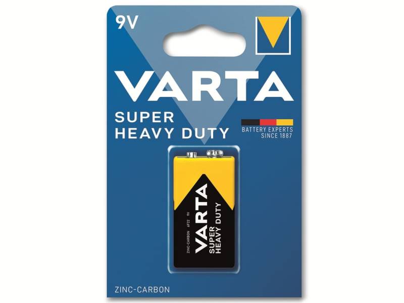 VARTA Batterie Zink-Kohle, E-Block, 6F22, 9V, Superlife, 1 Stück von Varta
