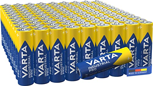 VARTA Batterien AA, 100 Stück, Industrial Pro, Alkaline Batterie, 1,5V, Vorratspack in umweltschonender Verpackung, Made in Germany [Exklusiv bei Amazon] von Varta