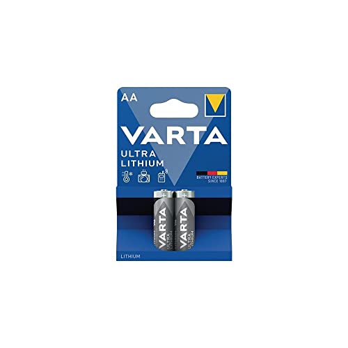 VARTA Batterien AA, 2 Stück, Ultra Lithium, 1,5V, ideal für Digitalkamera, Spielzeug, GPS Geräte, Sport- & Outdoor-Einsätze von Varta