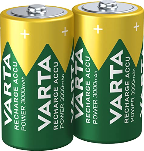 VARTA Batterien C Baby, wiederaufladbar, Recharge Accu Power, Akku, 3000 mAh Ni-MH, ohne Memory Effekt, vorgeladen, sofort einsatzbereit, 2 Stück VARTA Batterien C Baby, wiederaufladbar, Recharge Accu Power, Akku, 3000 mAh Ni-MH, ohne Memory Effekt, vorgeladen, sofort einsatzbereit, 2 Stück von VARTA