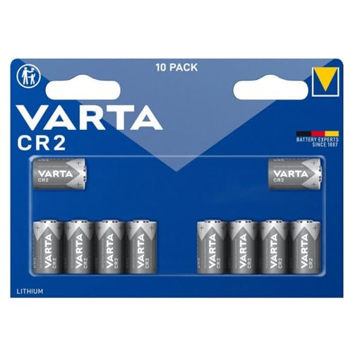 VARTA Batterien CR2 Lithium Rundzellen, 10 Stück, 3V, Spezialbatterien für elektronische Kleingeräte, mit langanhaltender, höchster Leistung VARTA Batterien CR2 Lithium Rundzellen, 10 Stück, 3V, Spezialbatterien für elektronische Kleingeräte, mit langanhaltender, höchster Leistung von VARTA