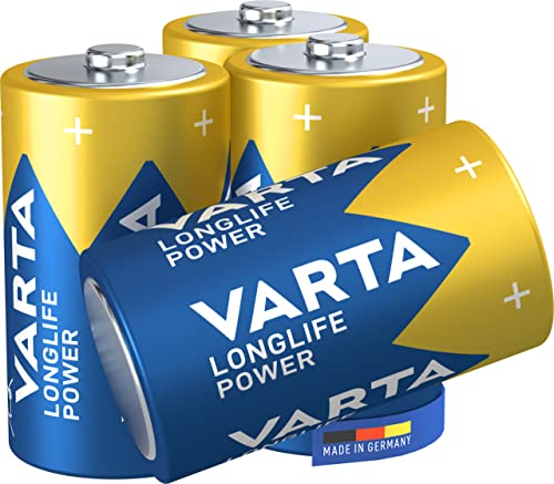 VARTA Batterien D Mono, 4 Stück, Longlife Power, Alkaline, 1,5V, ideal für Spielzeug, Funkmaus, Taschenlampen, Made in Germany VARTA Batterien D Mono, 4 Stück, Longlife Power, Alkaline, 1,5V, ideal für Spielzeug, Funkmaus, Taschenlampen, Made in Germany von Varta