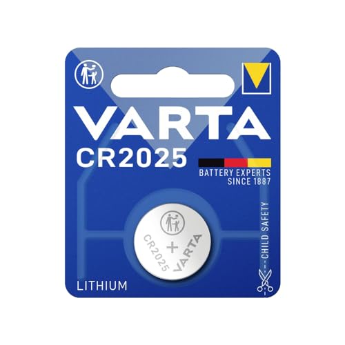 VARTA Batterien Knopfzellen CR2025, 10 Stück, Power on Demand, Lithium Coin, 3V, kindersichere Verpackung, für elektronische Kleingeräte - Autoschlüssel, Fernbedienungen, Waagen von VARTA