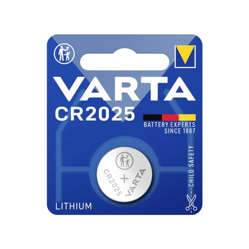 VARTA Batterien Knopfzellen CR2025, 10 Stück, Lithium Coin, 3V, kindersichere Verpackung, für elektronische Kleingeräte - Autoschlüssel, Fernbedienungen, Waagen von Varta