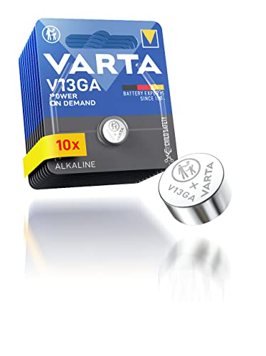 VARTA Batterien Knopfzellen V13GA/LR44, 10 Stück, Power on Demand, 1,5V, für Spielsachen, Taschenrechner, Messgeräte, kompakt mit langanhaltender & hoher Leistung [Exklusiv bei Amazon] von Varta