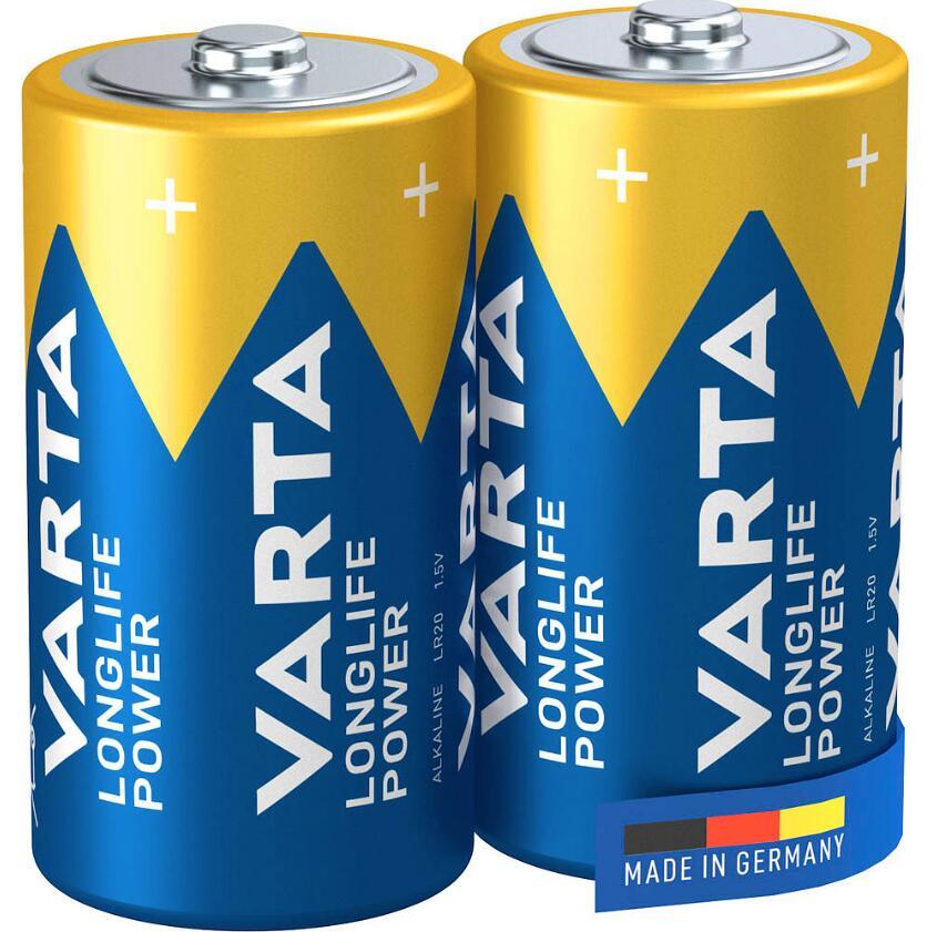 VARTA Batterien LONGLIFE Power Baby C 1,5 V - 2 Stück von Varta