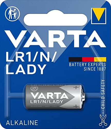 VARTA Batterien LR1/N/Lady, 1 Stück, Alkaline Special, 1,5V, für Uhren, Alarmanlagen, Fotoapparate, Taschenrechner, Garagentoröffner von Varta