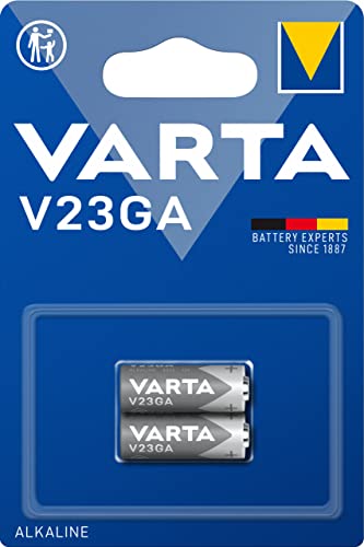 VARTA Batterien V23GA, 2 Stück, Alkaline Special, 12V, für Fernbedienungen, Alarmanlagen, Garagentoröffner, Kameras, kompakt mit langanhaltender & hoher Leistung von Varta