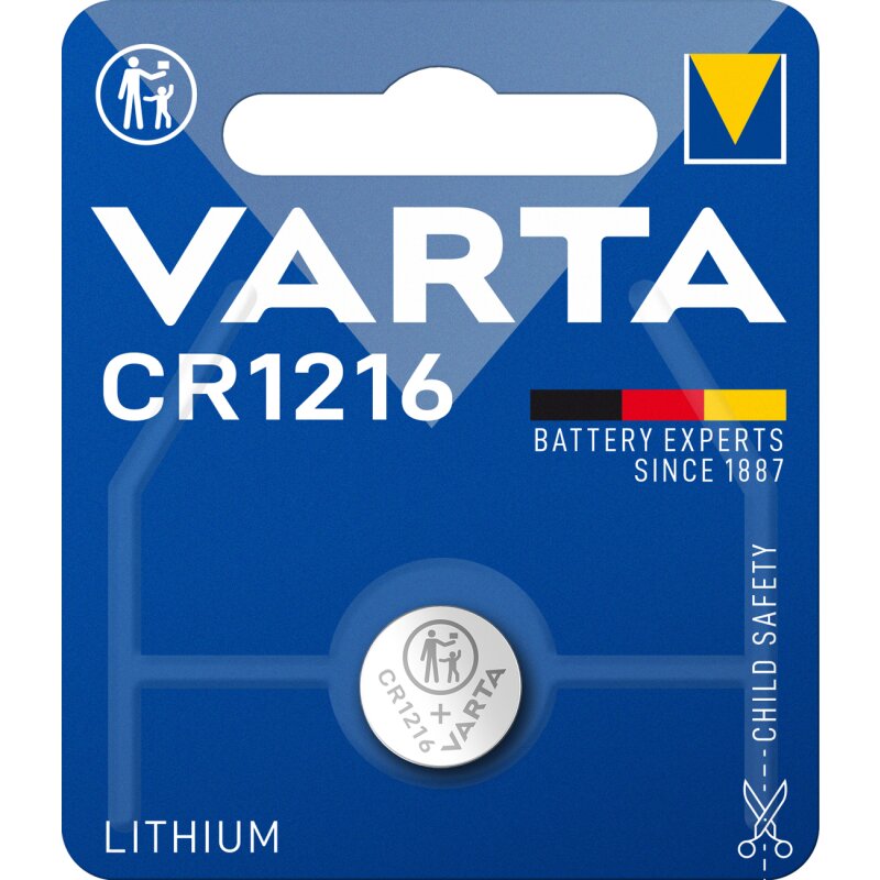 VARTA CR1216 Lithium-Knopfzelle 3V von Varta