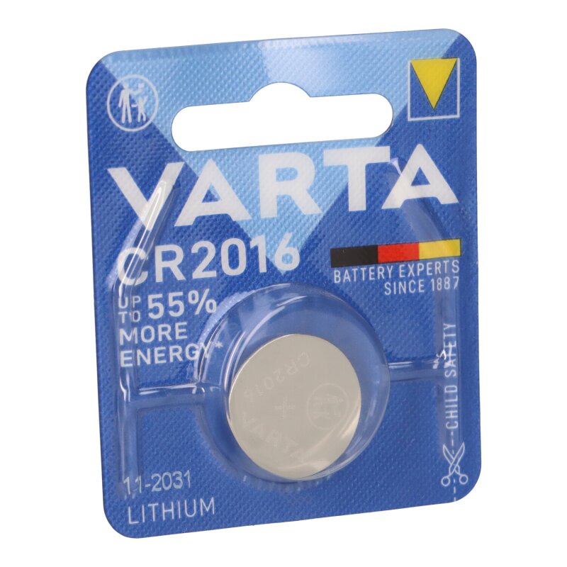 VARTA CR2016 Lithium-Knopfzelle 3V von Varta