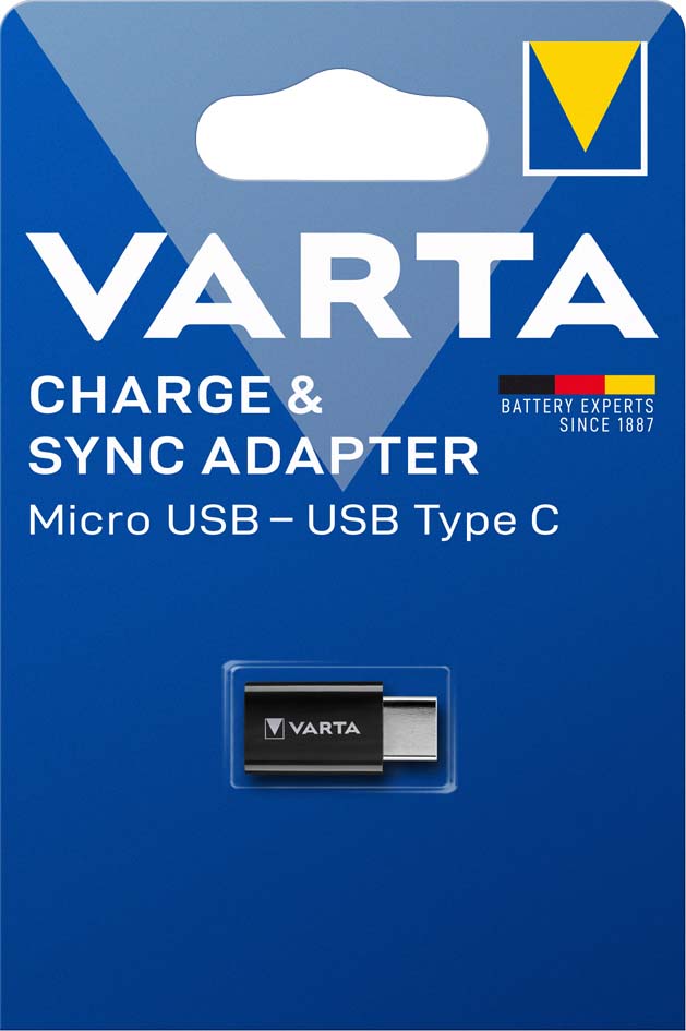 VARTA Charge & Sync Adapter - Micro USB auf USB 3.1 Typ C von Varta