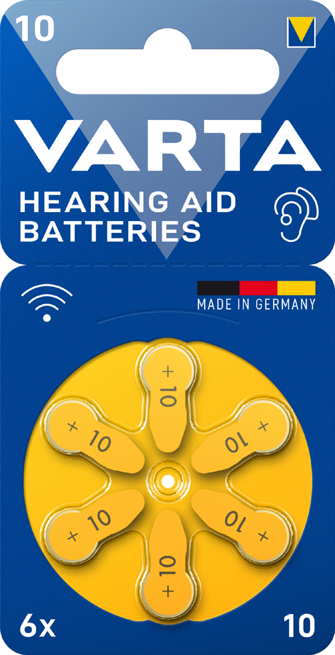 VARTA Hörgeräte Knopfzelle , Hearing Aid Batteries,  10 von Varta