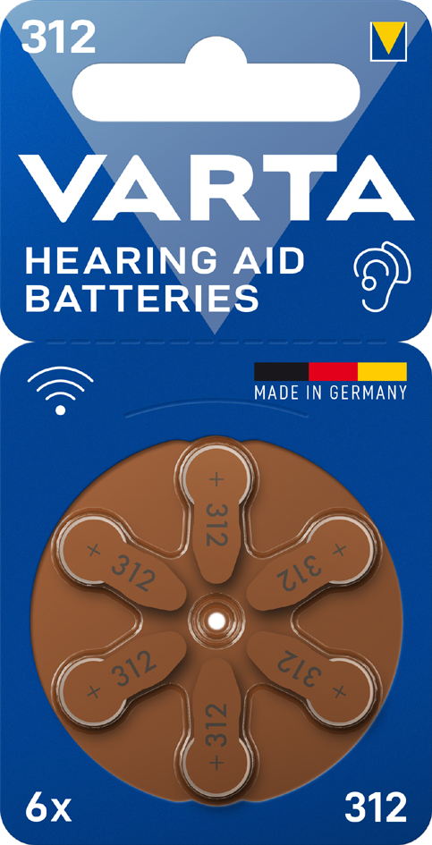 VARTA Hörgeräte Knopfzelle , Hearing Aid Batteries,  312 von Varta