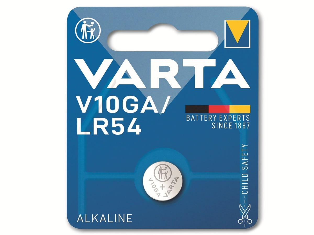 VARTA Knopfzelle Alkaline, LR54, 1.5V V10GA, 1.5V, 1 Stück VARTA Knopfzelle Alkaline, LR54, 1.5V V10GA, 1.5V, 1 Stück von Varta