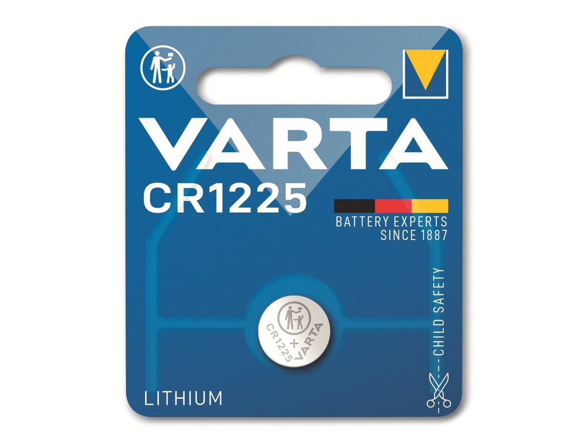 VARTA Knopfzelle Lithium, CR1225, 3V 1 Stück von Varta