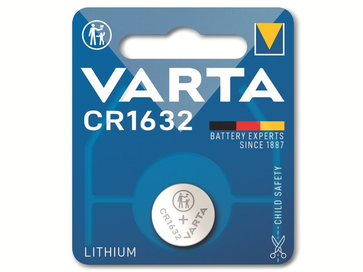 VARTA Knopfzelle Lithium, CR1632, 3V 1 Stück von Varta