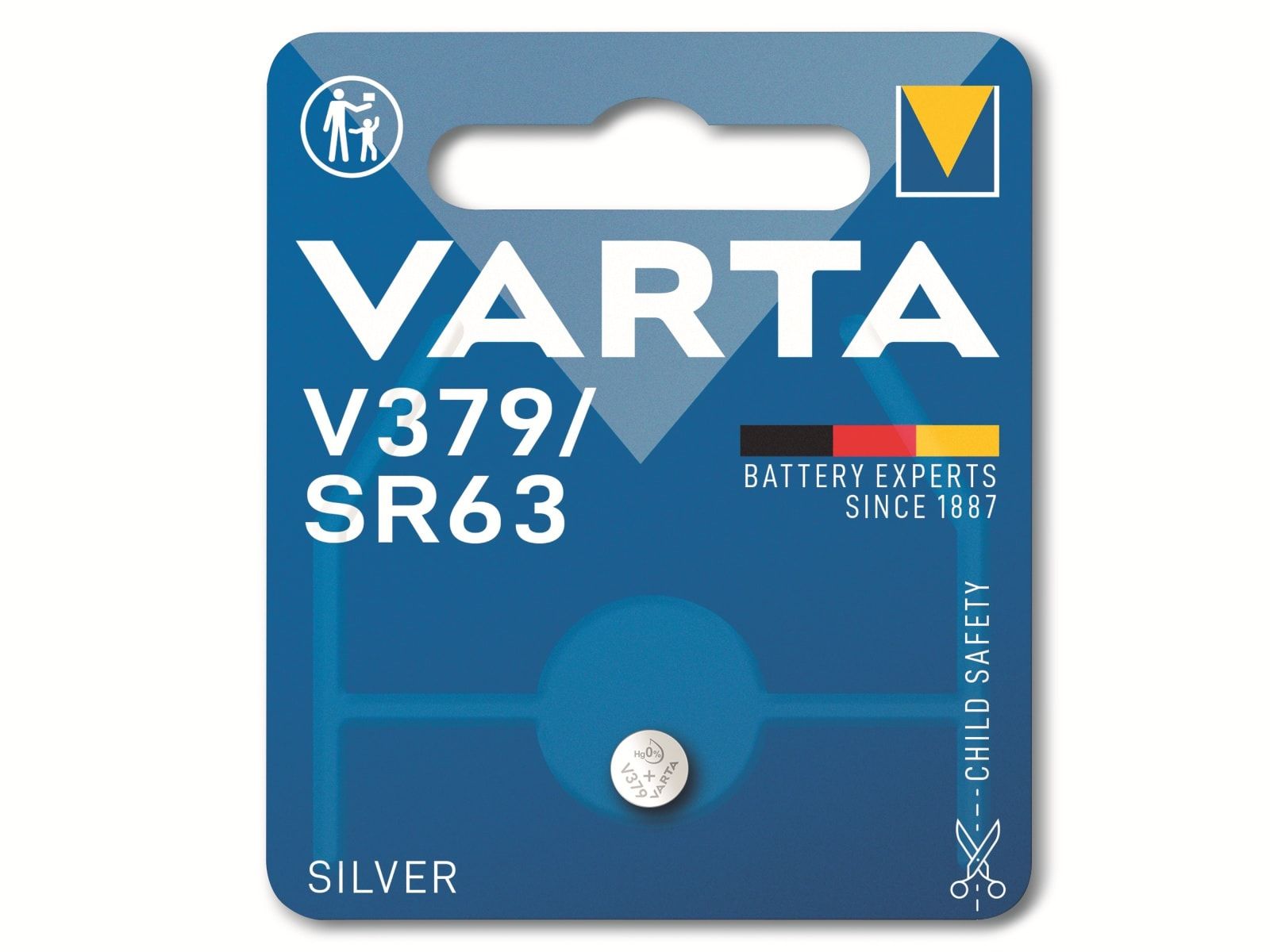 VARTA Knopfzelle Silver Oxide, 379 SR63, 1.55V, 1 Stück von Varta