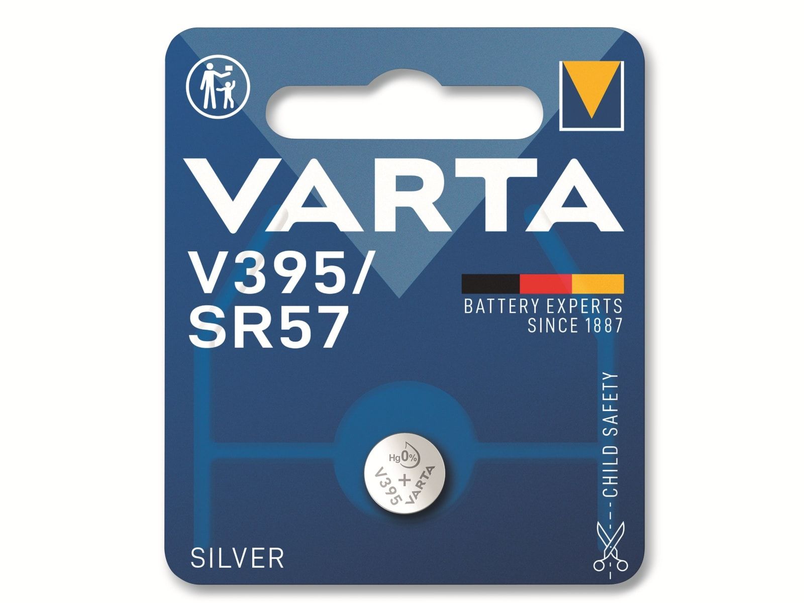 VARTA Knopfzelle Silver Oxide, 395 SR57, 1.55V, 1 Stück von Varta