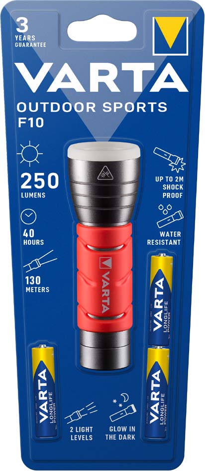 VARTA LED-Taschenlampe , Outdoor Sports F10, , 3 AAA von Varta