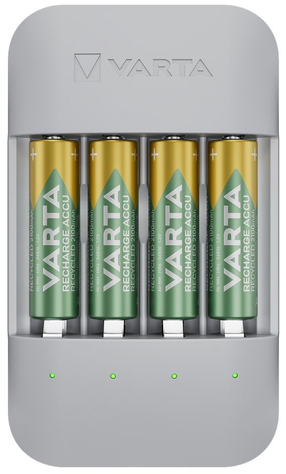 VARTA Ladegerät Eco Charger Pro Recycled, inkl. 4x Mignon AA VARTA Ladegerät Eco Charger Pro Recycled, inkl. 4x Mignon AA von Varta