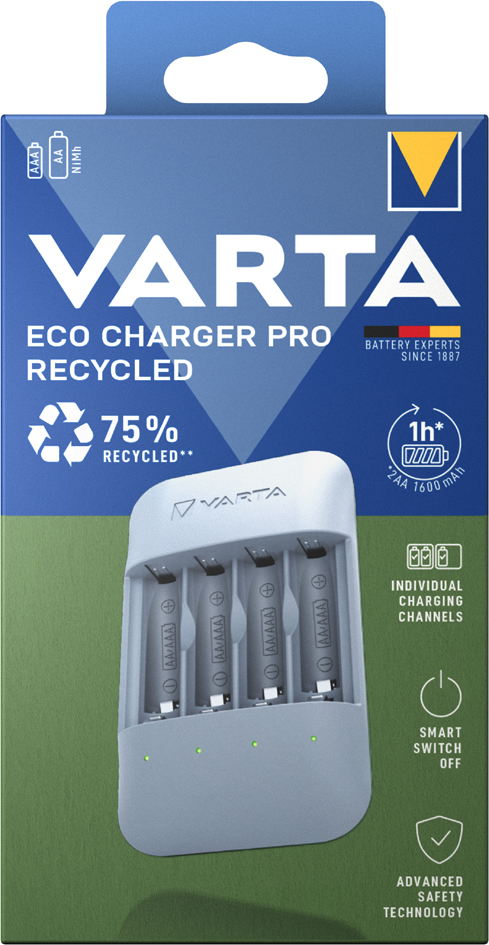 VARTA Ladegerät Eco Charger Pro Recycled, unbestückt von Varta