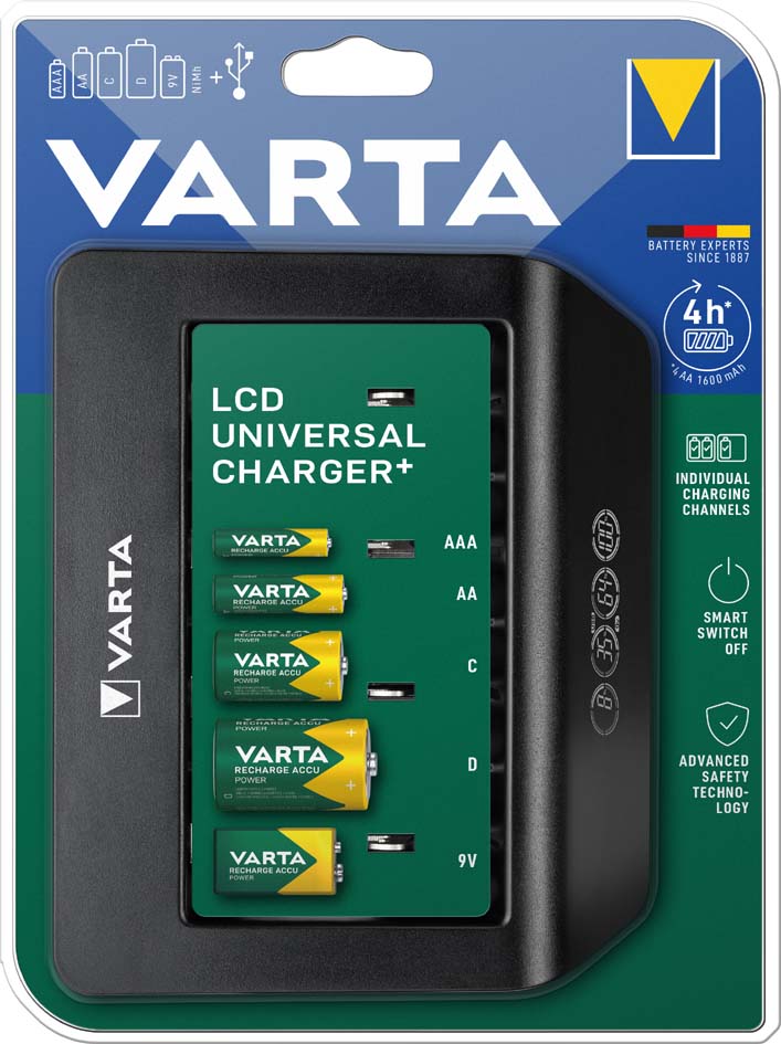 VARTA Ladegerät LCD Universal Charger+, unbestückt von Varta