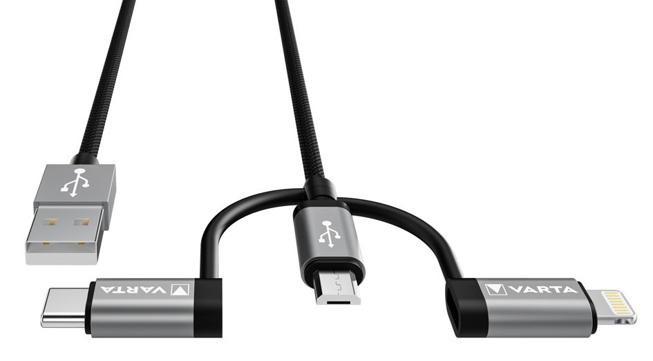 VARTA Ladekabel Speed Charge & Sync cable 3in1, 2 m von Varta