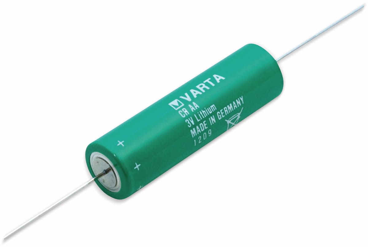 VARTA Lithium-Batterie CR AA-CD, mit Axialdraht, 3 V-, 2000 mAh von Varta