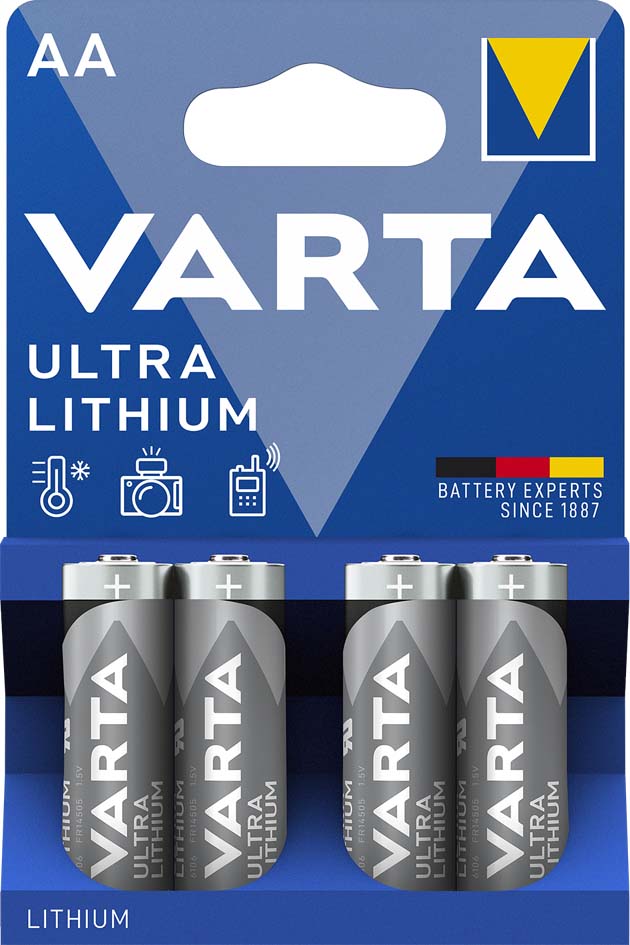 VARTA Lithium Batterie Ultra Lithium, Mignon (AA), 4er Pack von Varta