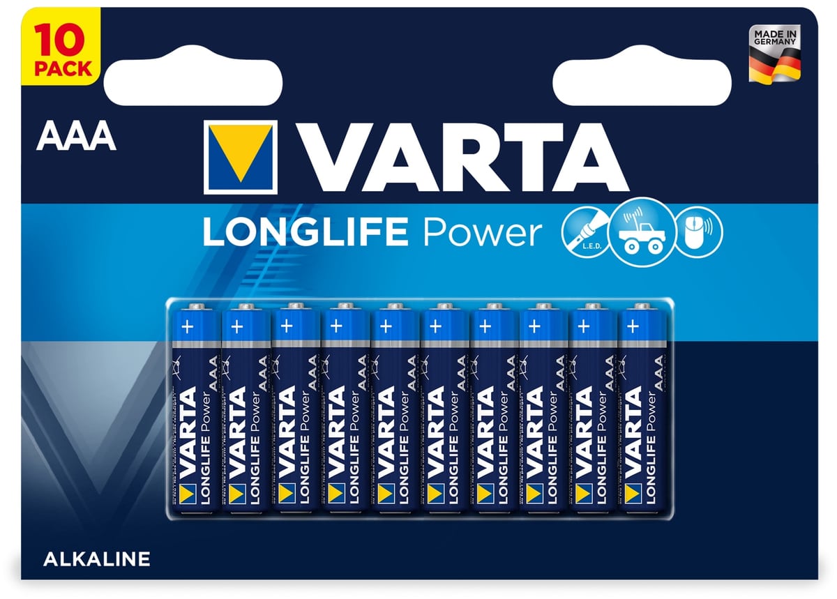 VARTA Micro-Batterie LONGLIFE, Power, 10St.(Blister) von Varta