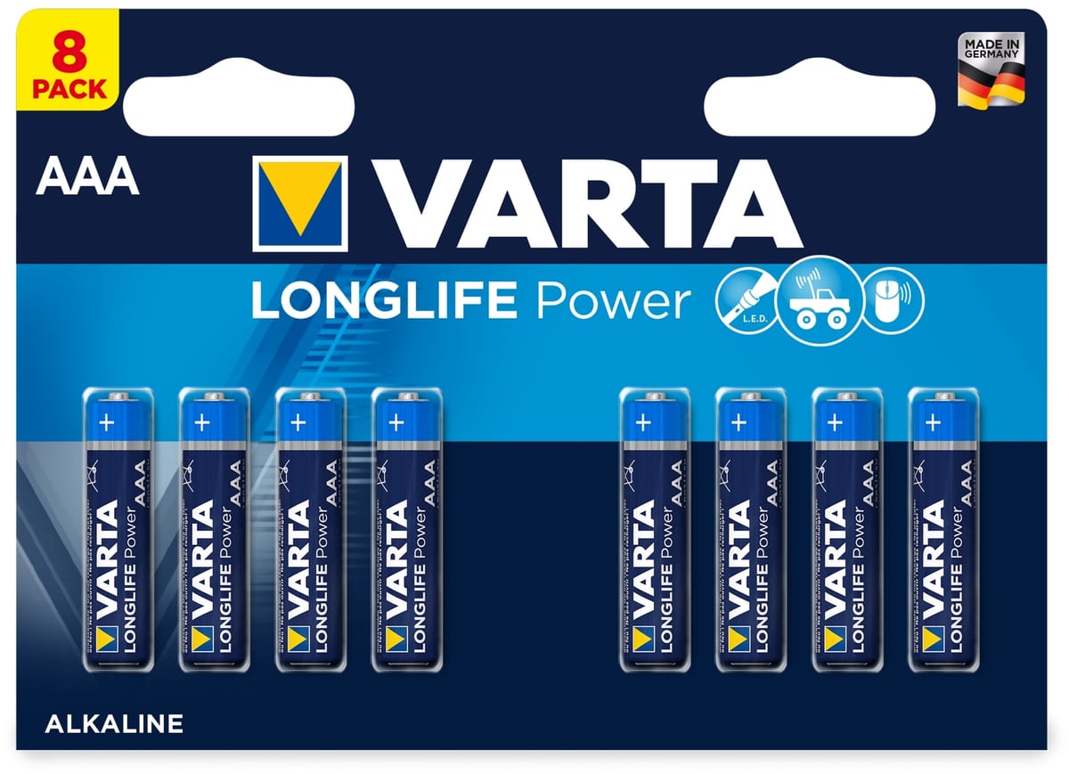 VARTA Micro-Batterie LONGLIFE, Power, 8St.(Blister) von Varta