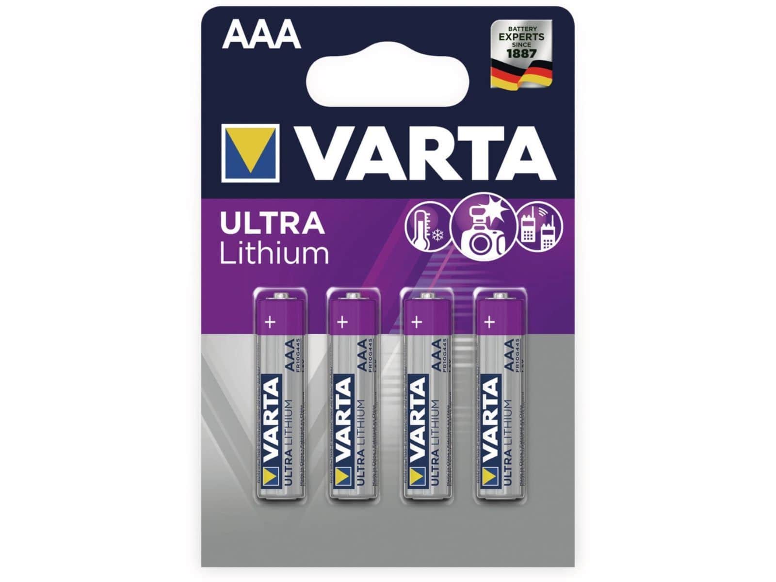 VARTA Micro-Lithiumbatterie ULTRA, 4 Stück von Varta