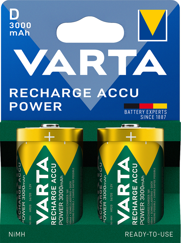 VARTA NiMH Akku , RECHARGE ACCU Power, , Mono (D), 3000 mAh von Varta