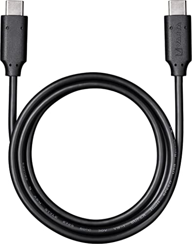 VARTA USB C Kabel mit 1m Kabellänge, Datenkabel, Speed Charge & Sync, für Laptops, Tablets, Smartphones, MP3 Player, Navigationssysteme, E-Reader, Bluetooth-Headsets von Varta