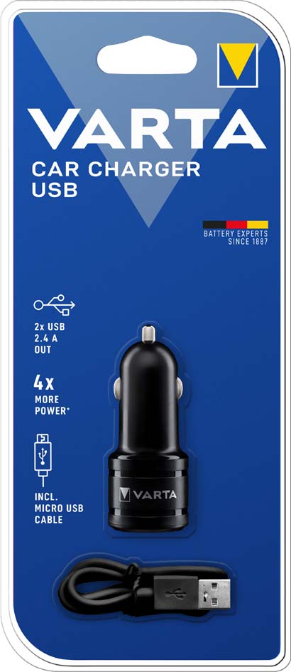 VARTA USB-KFZ-Ladegerät , Car Power, , 2 x USB Kupplung von Varta