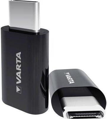 Varta 57945101401 Micro USB USB Type C Schwarz Kabelschnittstellen-/adapter (57945101401) von Varta