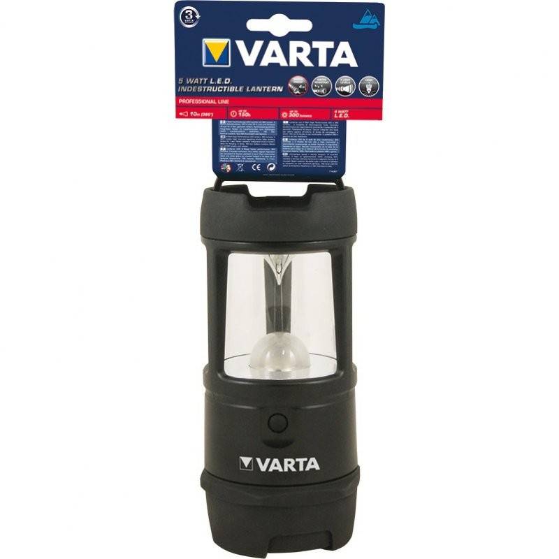 Varta 5W Camping Leuchte Camping Lantern 3D Indestructible 5 Watt von Varta