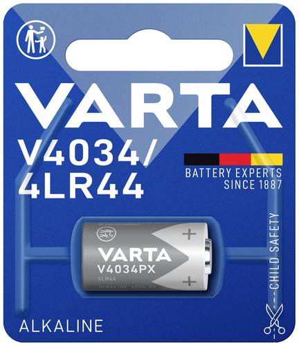 Varta ALKALINE Spec.V4034/4LR44 Bli1 Spezial-Batterie 476A Alkali-Mangan 6V 170 mAh 1St. von Varta