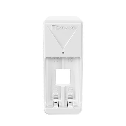 Varta Akku Ladegerät, Batterieladegerät für wiederaufladbare Batterien, lädt 2 oder 4 AA/AAA gleichzeitig, Pocket Charger, kompakte Form, unbestückt, weiß Varta Akku Ladegerät, Batterieladegerät für wiederaufladbare Batterien, lädt 2 oder 4 AA/AAA gleichzeitig, Pocket Charger, kompakte Form, unbestückt, weiß von VARTA