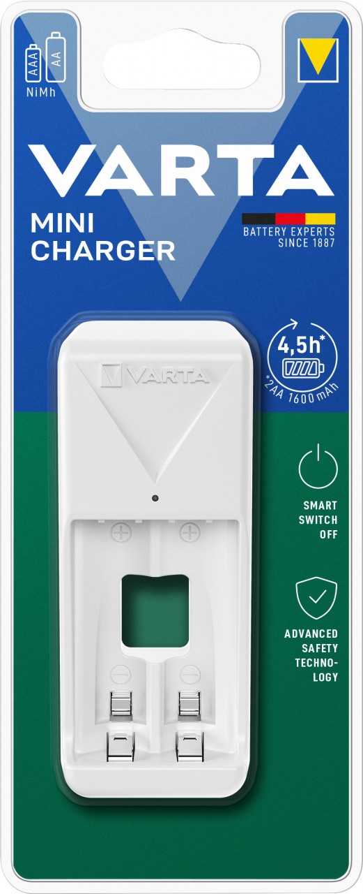 Varta Akku NiMH, Universal Ladegerät, Mini Charger ohne Akkus, für AA/AAA, Retail Varta Akku NiMH, Universal Ladegerät, Mini Charger ohne Akkus, für AA/AAA, Retail von Varta